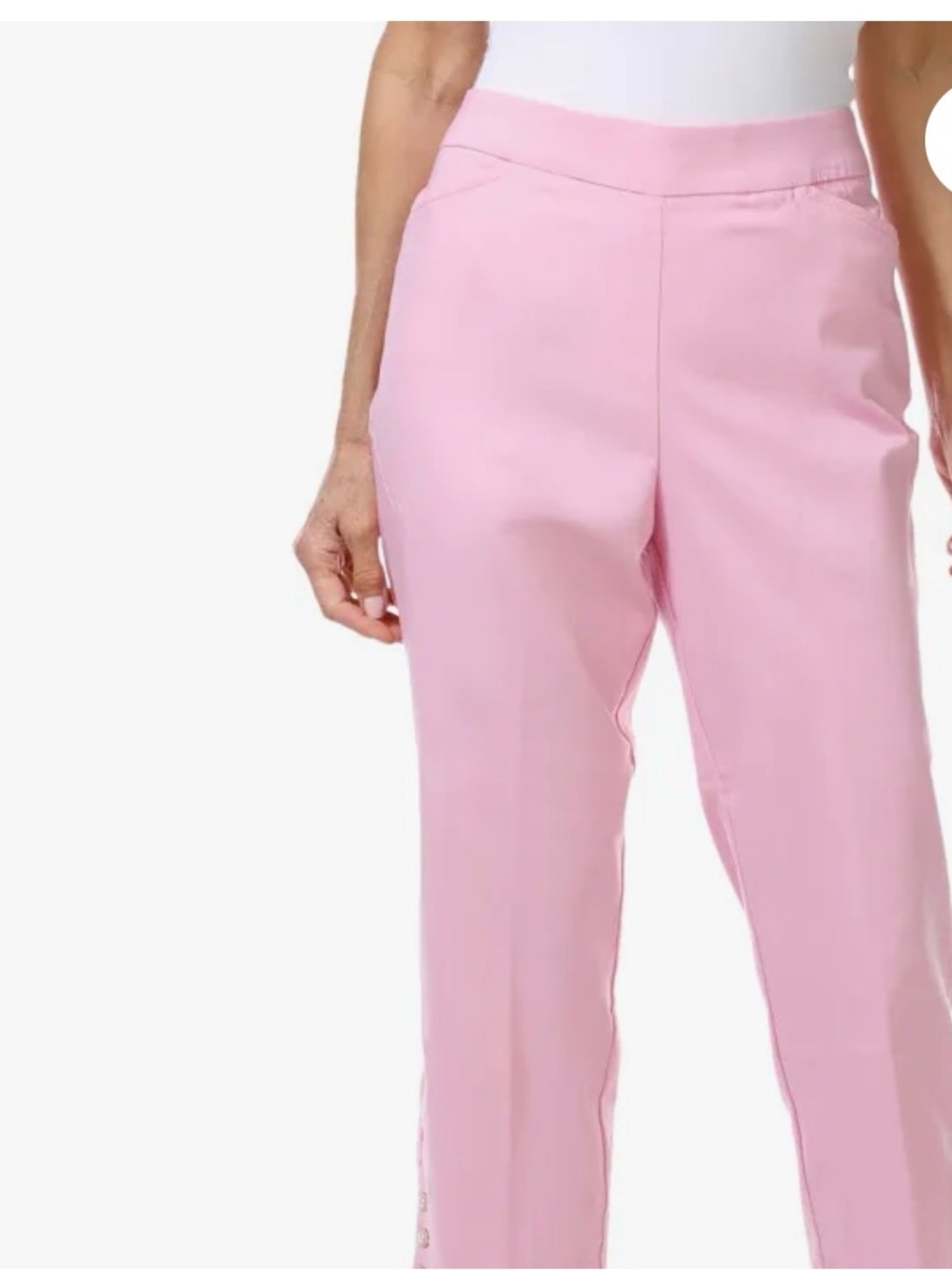 NWT Counterparts Straight-Leg Pink Pants pull on comfort 18